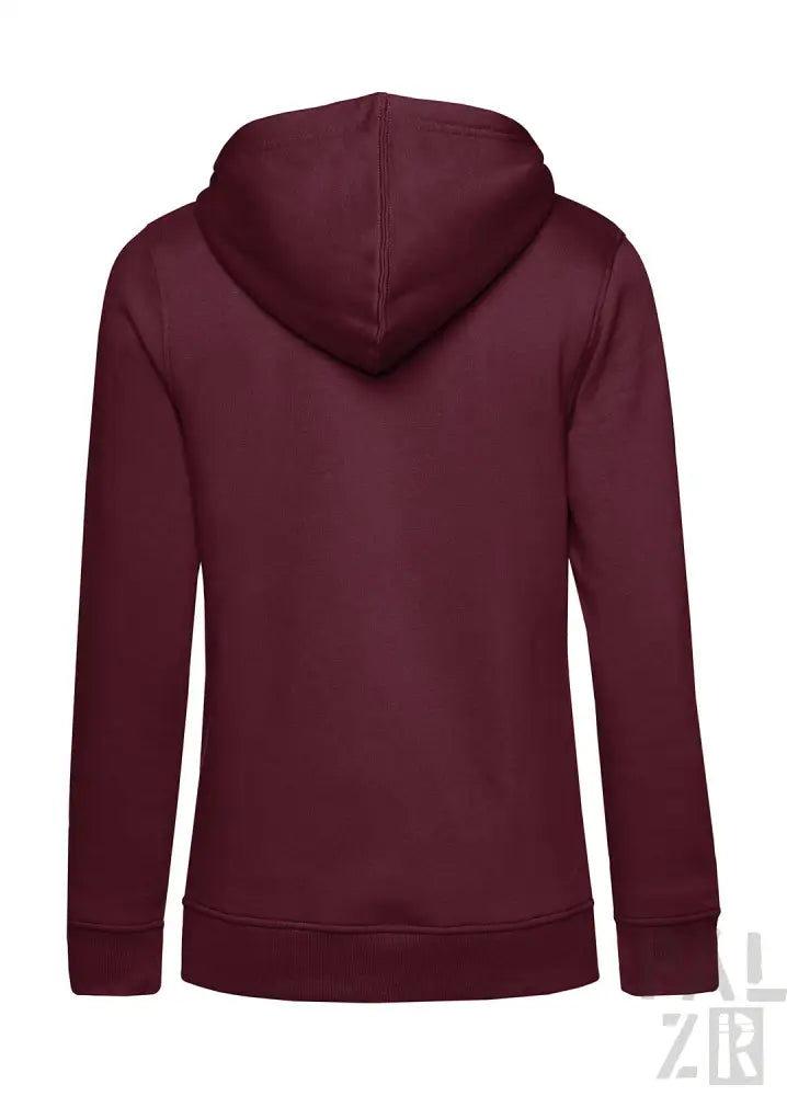 Bordeaux-Farbenes Hoodie mit Kapuze und Kordelzügen, aus weichem Baumwollmaterial gefertigt.