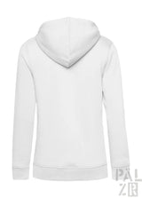 Weißer frauen hoodie frtz wltr mit weichem, glattem stoff und gerippten bündchen und saum in verschiedenen farben