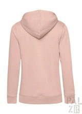 Dustyrose-Hoodie mit Kordelzugkapuze und gerippten Bündchen, aus weichem Baumwollmischgewebe.