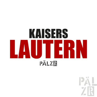 Rotes und schwarzes Logo für die Fußballmannschaft Kaiserslautern.