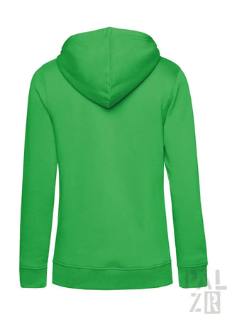 Grüner Hoodie mit Kapuze und langen Ärmeln, aus Baumwolle.
