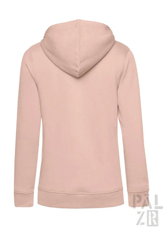 Dusty rose Kapuzenpullover mit Kordelkapuze und gerippten Bündchen, aus weichem Baumwollmischgewebe.