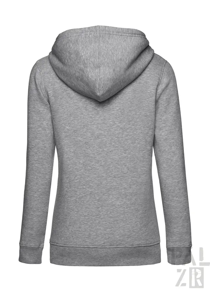 Heather grauer Hoodie mit Kapuze und Kordeln, aus weichem Baumwollmischgewebe.