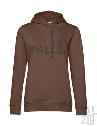 Braune Kapuzenjacke mit ’paul & shark’-Logo in Dunkelgrau auf der Vorderseite, hergestellt aus einer Baumwoll- und Polyestermischung.