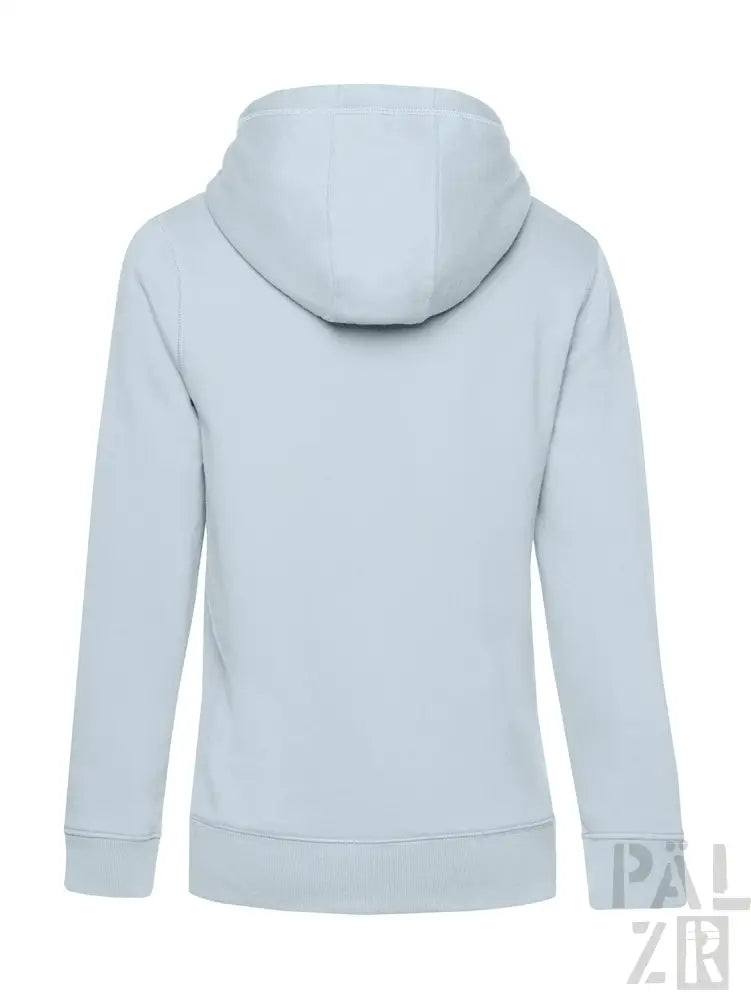 Hellblaues Hoodie mit Kapuze und langen Ärmeln, aus weichem Baumwollmaterial gefertigt.