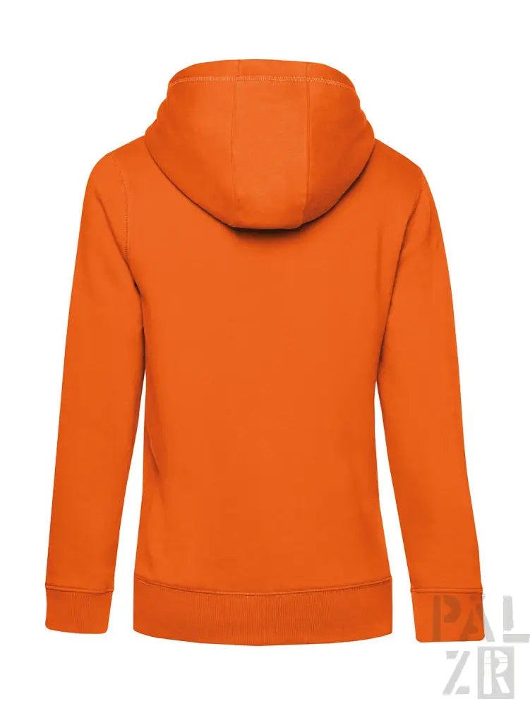 Orangefarbene Kapuzenjacke mit Kordelzugkapuze und gerippten Bündchen, aus Baumwolle.