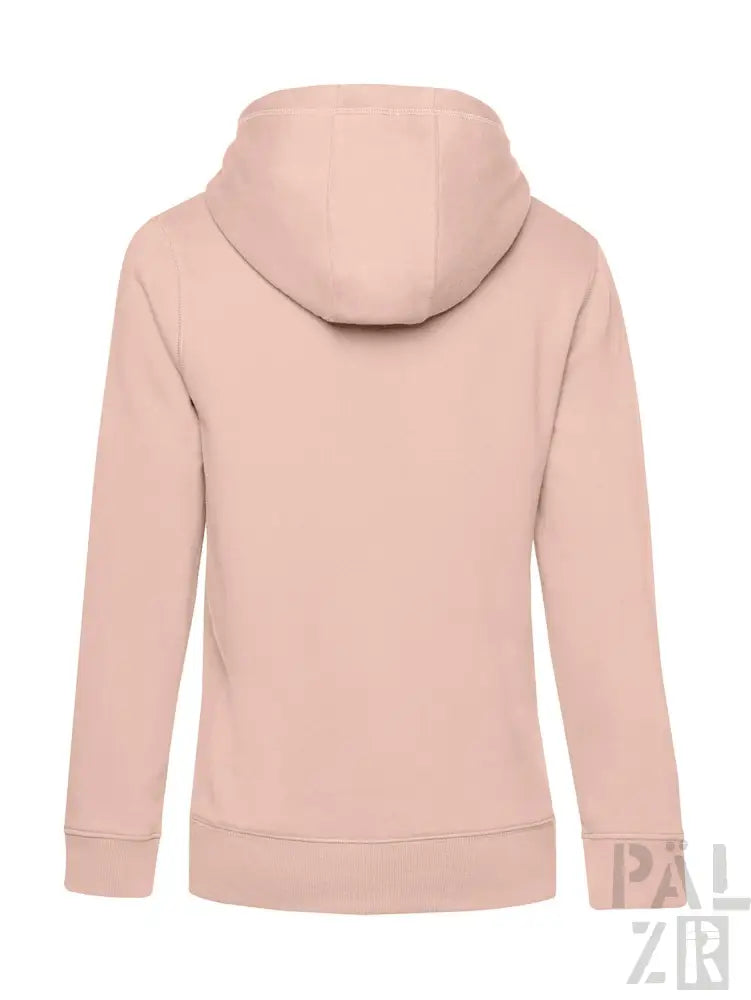 Hellrosa Hoodie mit Kordelzugkapuze und langen Ärmeln.