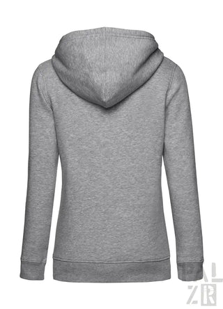 Heather grauer Hoodie mit Kapuze und Kordelzügen, aus weicher Baumwollmischung gefertigt.