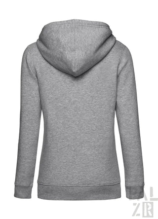 Heather grauer Hoodie mit Kapuze und Kordelzügen, aus weicher Baumwollmischung gefertigt.