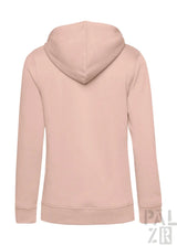 Frauen hoodie sternegugger in sanftem blush rosa mit kapuze und geripptem saum und bündchen aus weichem material