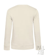 Frauen sweatshirt westkurvenkind cremefarbenes langarmshirt mit rundhalsausschnitt und gerippten bündchen und saum