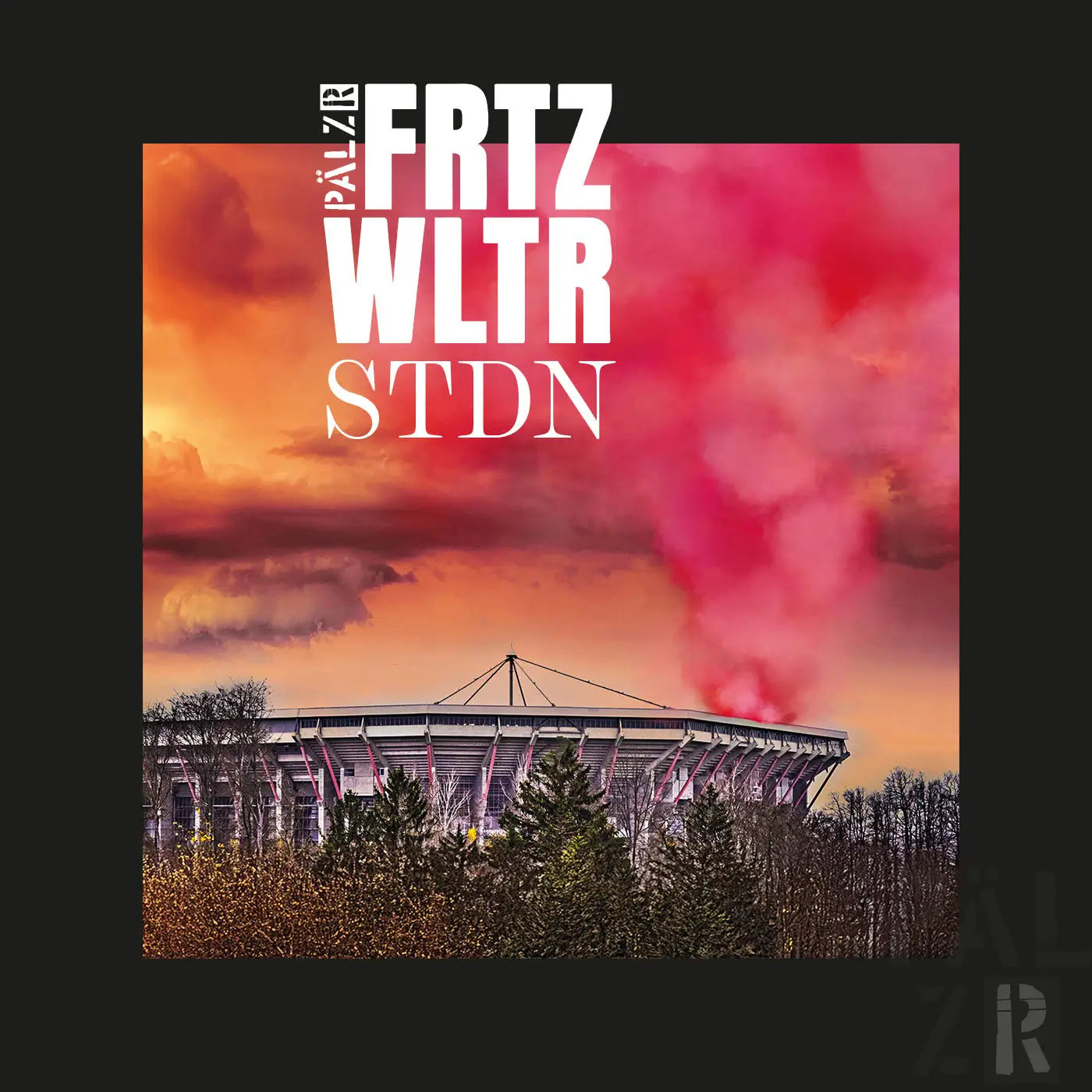 Frauen t-shirt mit modernem stadionmotiv und stahlrahmen im feuergleichen himmel in verschiedenen farben