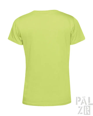 Hellgrünes T-Shirt mit Rundhals und kurzen Ärmeln, aus Baumwolle.