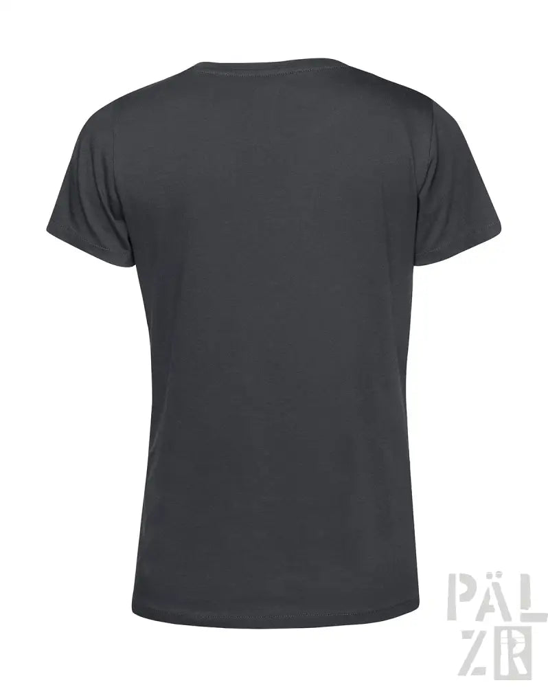 Anthrazitgraues T-Shirt mit Rundhals und kurzen Ärmeln, aus Baumwolle gefertigt.Charakter: Das Hauptobjekt in diesem Bild ist ein **anthrazitgraues T-Shirt** mit einem klassischen Design, das einen runden Ausschnitt und kurze Ärmel aufweist und aus weichem