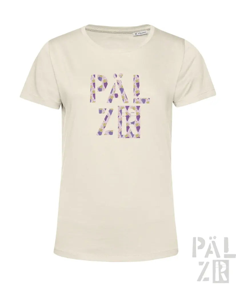 Cremeweiße T-Shirt mit blumigem ’palzir’- Grafikdesign, aus Baumwolle.