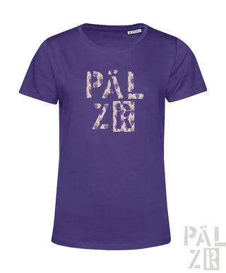 Lila T-Shirt mit Textdesign ’päl zr’, aus Baumwolle.