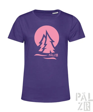 Lila T-Shirt mit pinkem Baum-Design und ’pälzer’-Text.