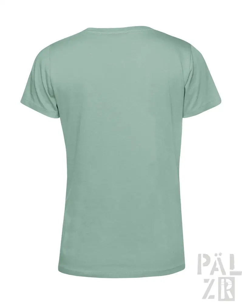 Minzgrünes T-Shirt mit Rundhals und kurzen Ärmeln, aus Baumwolle gefertigt.