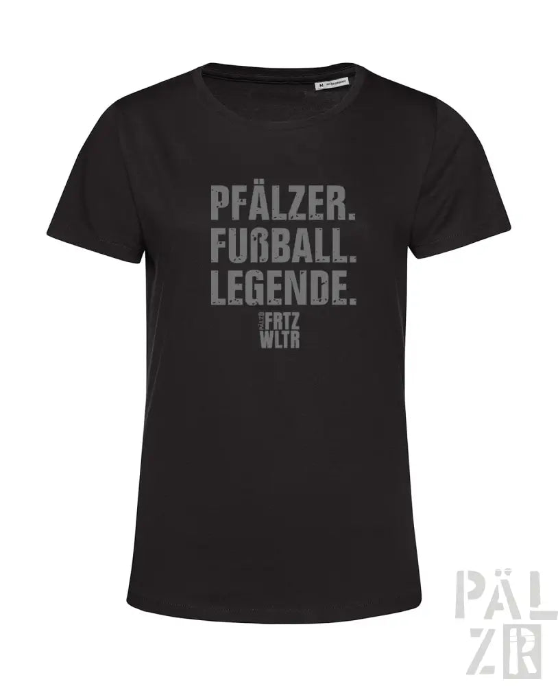 Schwarzes T-Shirt mit weißem Text „Pfälzer“.