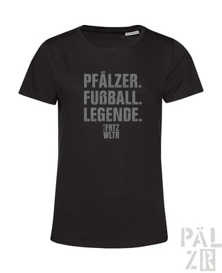 Schwarzes T-Shirt mit weißem Text „Pfälzer“.