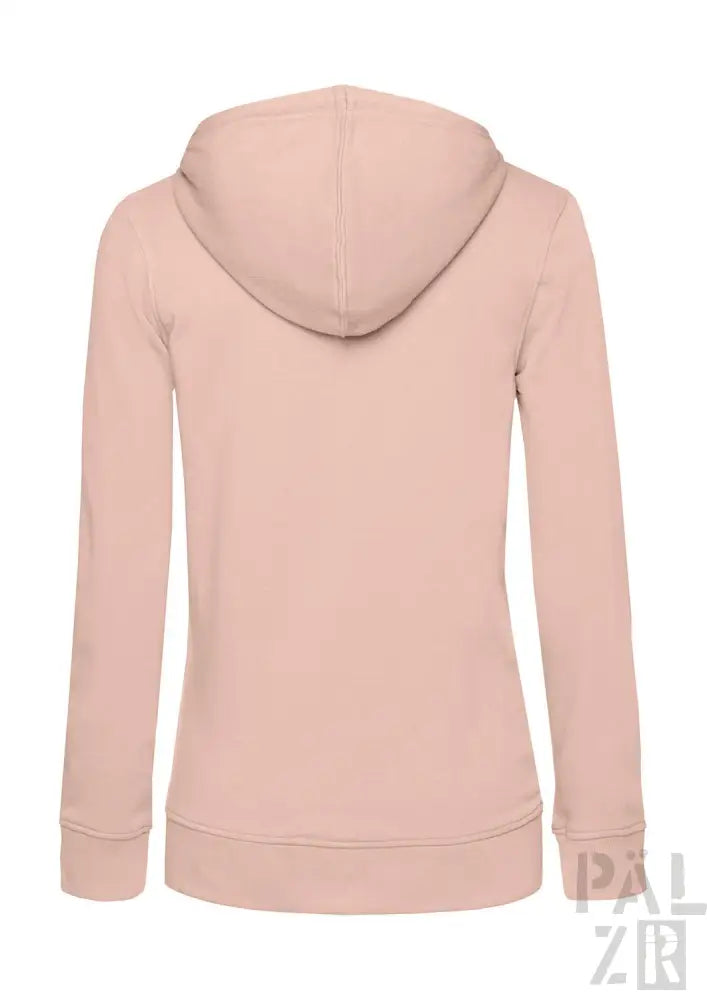 Dusty Rose Hoodie mit Kordelzugkapuze und gerippten Bündchen, aus weichem Baumwollmischgewebe.