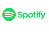 Grünes Spotify-Logo mit einem kreisförmigen Icon und stilisiertem Text.