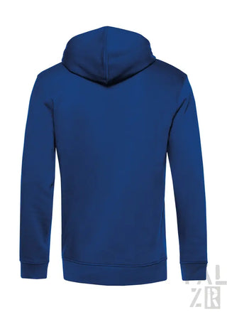 Königsblaues Hoodie mit Kapuze und langen Ärmeln, aus weichem Baumwollmaterial gefertigt.