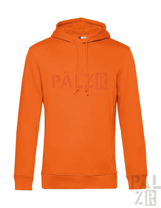 Orange Kapuzenpullover mit ’pal-zr’ Logo, Baumwollmaterial.
