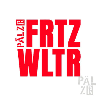 Rote kinder t-shirt mit pálzár und frtz wltr logo in verschiedenen farben