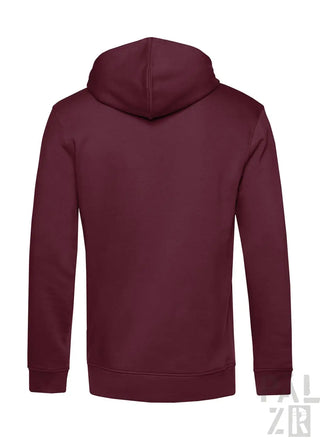 Bordeaux-Farbenes Hoodie mit Kordelkapuze und langen Ärmeln, aus weichem Baumwollmaterial gefertigt.