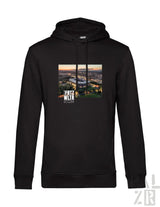 Schwarzer männer hoodie aus baumwolle mit print des fritz walter stadions und fritz walter stadion text darunter