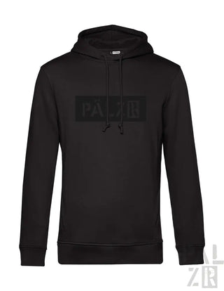 Schwarzer Hoodie mit „pa.20“-Logo auf der Brust, aus Baumwoll-Polyester-Mischgewebe
