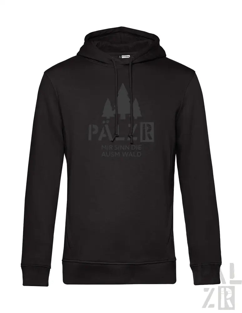 Schwarzer Hoodie mit ’palm’-Logo und Bärenpfotenabdruck-Design, aus Baumwolle gefertigt.