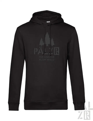 Schwarzer Hoodie mit ’palm’-Logo und Bärenpfotenabdruck-Design, aus Baumwolle gefertigt.