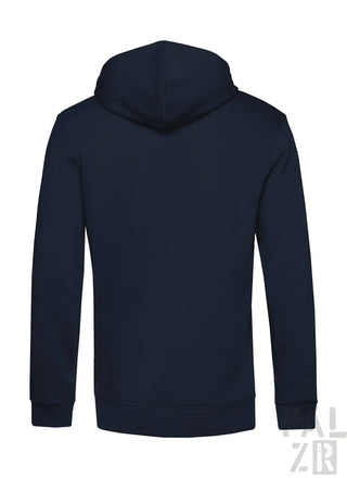 Männer hoodie von pälzr originals in marineblau mit kapuze samt rippenbündchen und saum in verschiedenen farben