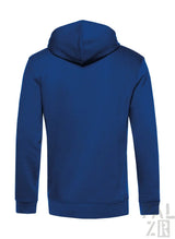 Königsblaues Hoodie mit Kapuze und langen Ärmeln, aus weichem Baumwollmaterial gefertigt.