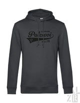 Dunkelgrauer männer hoodie palzwoi mit schwarzem grafikdruck und rebenmotiv erhältlich in verschiedenen farben