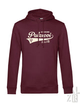 Männer hoodie palzwoi in kastanienrot mit cremefarbenem palzwoi grafik und traubenmotiv aus baumwolle