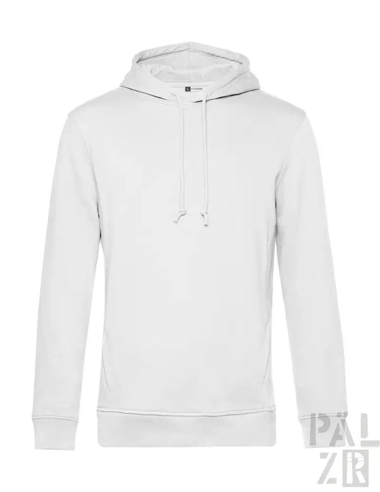 Weiße Hoodie mit Kordelzugkapuze und gerippten Bündchen, aus Baumwolle gefertigt.