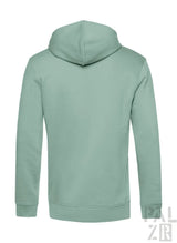 Minzgrüner Hoodie mit Kordelkapuze und gerippten Bündchen, aus weicher Baumwollmischung gefertigt.