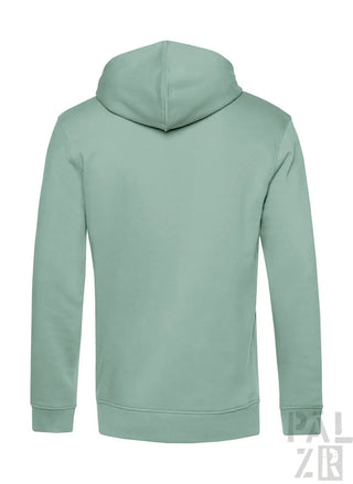 Minzgrüner Hoodie mit Kordelkapuze und gerippten Bündchen, aus weicher Baumwollmischung gefertigt.