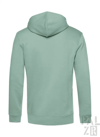 Minzgrüner Hoodie mit Kordelzugkappe und gerippten Bündchen, aus weicher Baumwollmischung gefertigt.