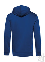 Männer hoodie wald und woi in royalblau mit weichem stoff und gerippten bündchen und saum
