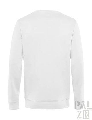 Weißes Crewneck-Sweatshirt mit gerippten Bündchen und Saum, aus Baumwolle gefertigt.