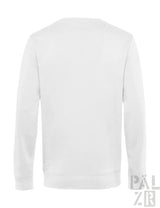 Weißer männer pullover wstkrove mit rundhalsausschnitt langärmlig und mit gerippten bündchen in verschiedenen farben