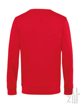 Rotes langarm-sweatshirt männer von westkurvenkind mit glattem, einfarbigem stoff in verschiedenen farben