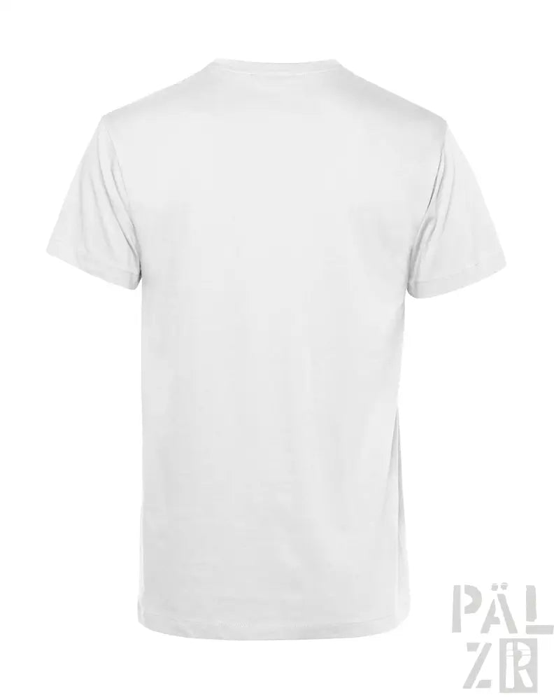 Weißes Crewneck-T-Shirt mit kurzen Ärmeln und einfachem Design.