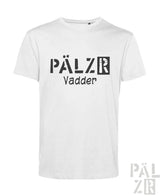 Weißer kurzarm herren t shirt mit schwarzem pälzr vadder grafikdruck in verschiedenen farben erhältlich