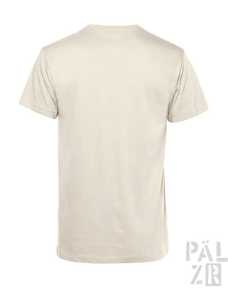 Cremeweißer Rundhalsausschnitt-T-Shirt mit kurzen Ärmeln und entspannter Passform.