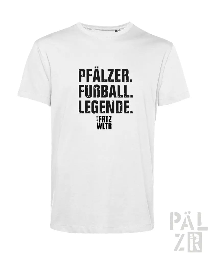 Weißes T-Shirt mit schwarzem Text ’pfälzer.’